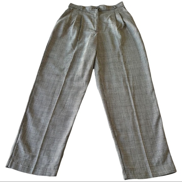 Vintage TR Bentley Houndstooth High Waisted Trousers Pants - Picture 2 of 16